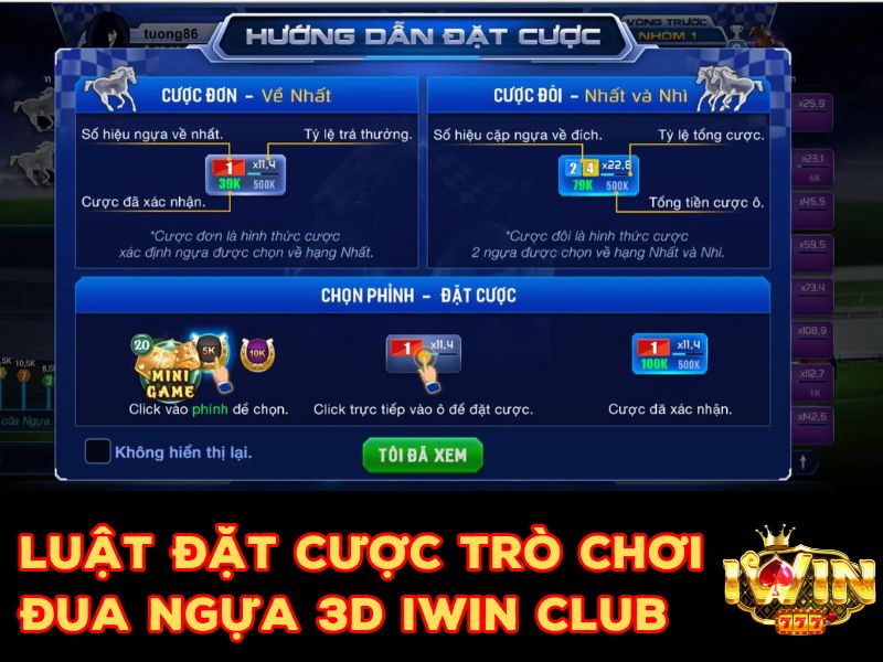 Luật chơi Đua ngựa 3D dành cho tân thủ