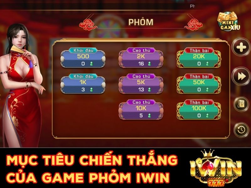 Mục tiêu chiến thắng của game bài Phỏm Iwin Club