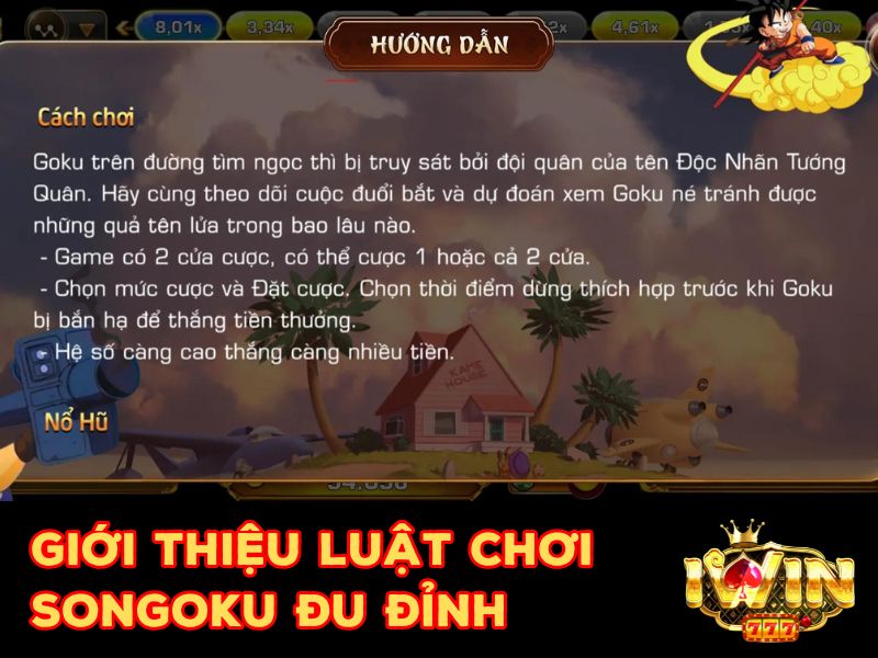 Giới thiệu luật chơi Songoku đu đỉnh