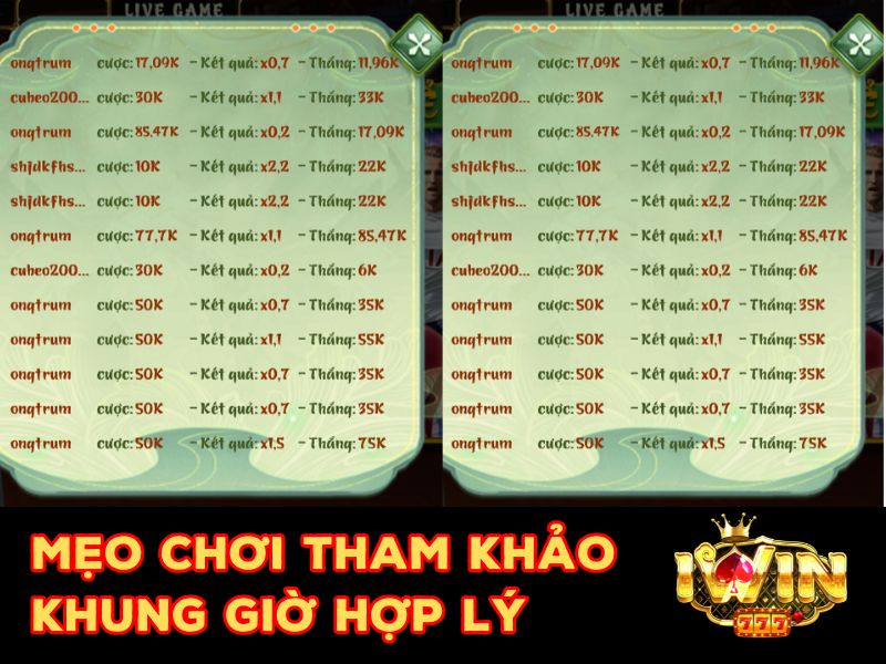  Tham khảo khung giờ thả bi hợp lý từ bảng thống kê