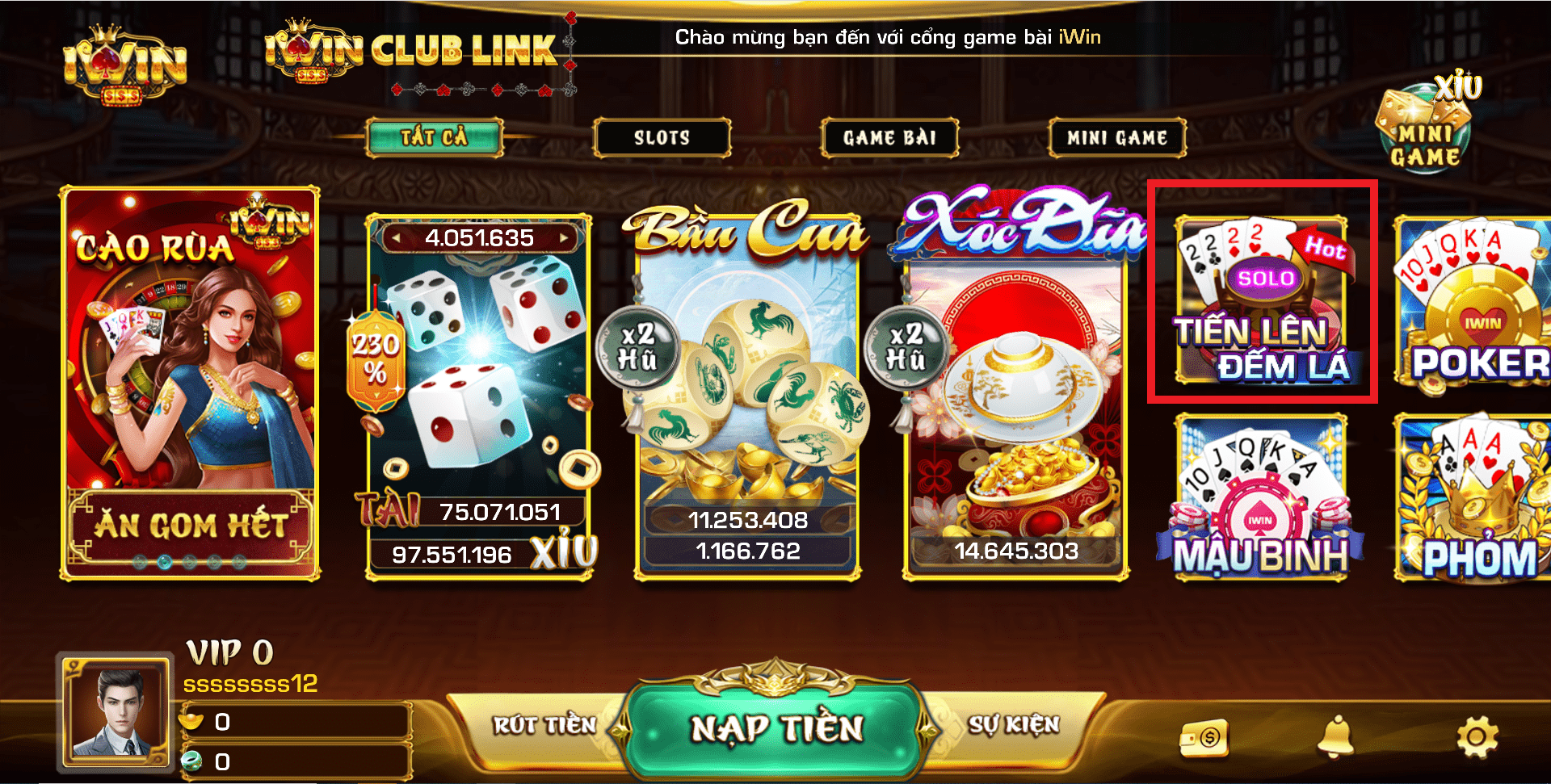 Hướng dẫn cách chơi game bài Tiến lên iWin